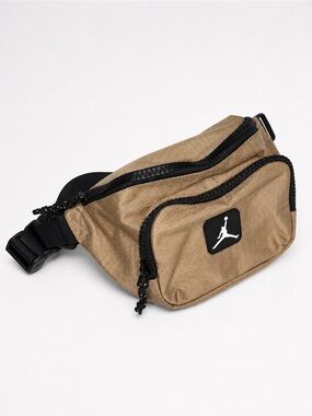 Jordan Tan and Black Belt Bag with Jumpman Patch